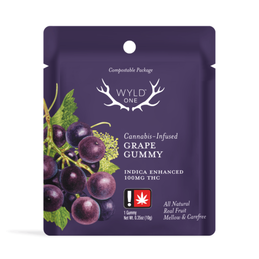 Wyld One | Grape Indica Enhanced Gummy | 100mg